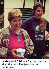 Lesley and Nicola, shortly after the find.